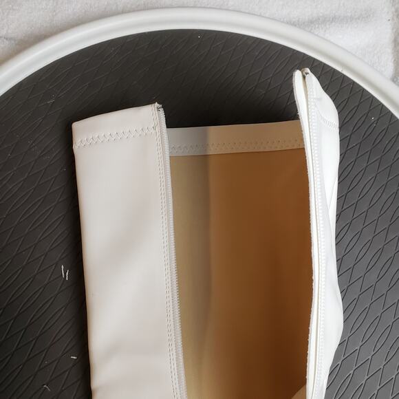 JEDKARAR Platform Boots Women 7 White Go Go Tall Block Heel Y2K Retro Modcore - Picture 8 of 10